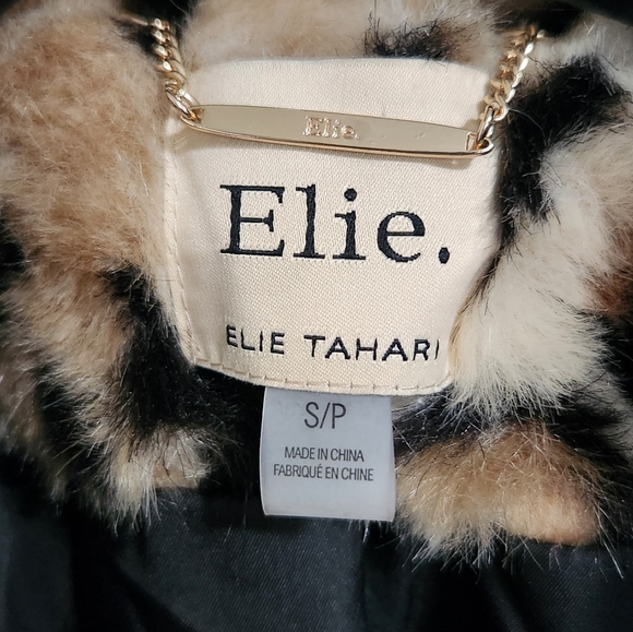 Elie Tahari animal print fur coat - Picture 4 of 5